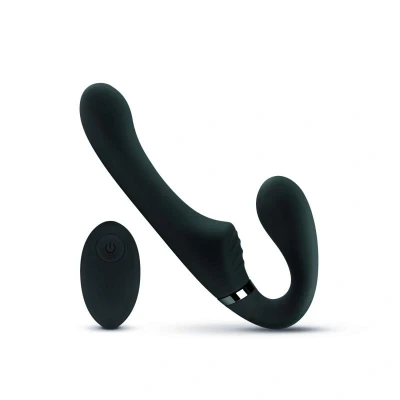 Afbeelding van No Parts Avery Strapless Strapon Vibrerende Dildo 22 cm Zwart