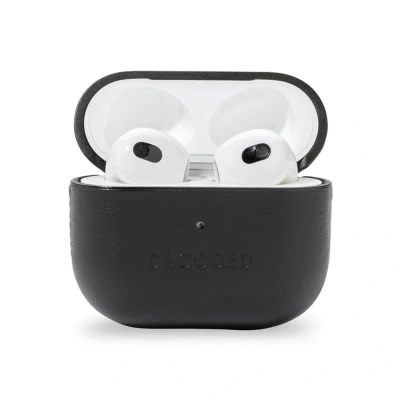 Afbeelding van Decoded Leather AirCase Apple AirPods 3 Black