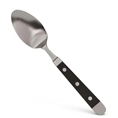 Afbeelding van GÜDE Solingen Tafellepel gesmeed, 9 cm, POM zwart, ALPHA, dubbele bolster, Handgemaakt Duitsland