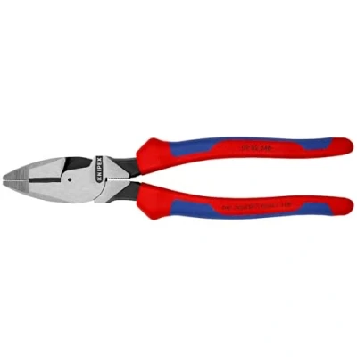 Afbeelding van Knipex Kracht Kombitang &quot;Lineman&#039;s Pliers&quot; Amerikaans model zwart geatramenteerd, met meer componentengrepen 240 mm (zelfbedieningskaart/blister) 09 02 SB