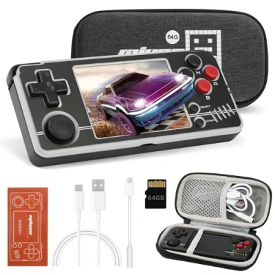 Afbeelding van Temoo handheld spelconsoles voor Miyoo A30, 2,8 inch IPS scherm 10000+ games, console, ondersteuning wifi gevecht, 64G Linux systeem, multi emulators USB oplaademulatorconsole