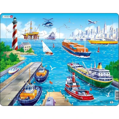 Afbeelding van Larsen Legpuzzel Maxi Haven Junior Karton 35 Stukjes