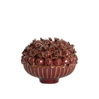 Afbeelding van Light &amp; Living Vaas POMEGRANATE Ø28.5x23cm Rood