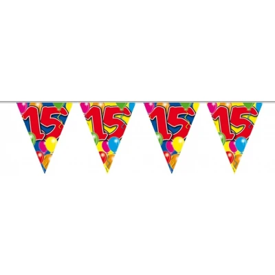 Afbeelding van 3x Vlaggenlijn 15 jaar 10 meter Vlaggenlijnen