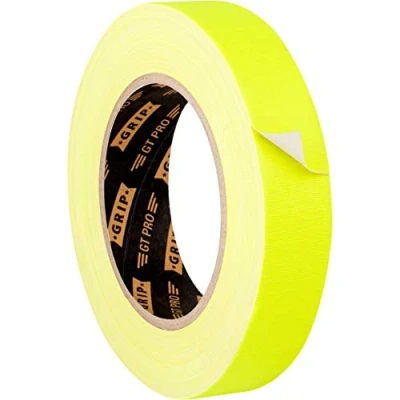 Afbeelding van GRIP Eventbasics Hula Hoop Tape Neon geel, GT PRO Tape, 25 mm x m, blacklight Gaffa fluorescerend, mat