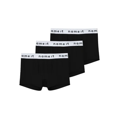 Afbeelding van NAME IT KIDS boxershort NKMBOXER set van 3 zwart/wit