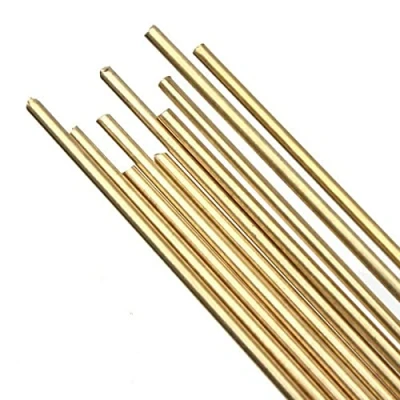 Afbeelding van 10 stuks messing staaf solide ronde staven 4 mm x 100 voorraad voor mes handvat deel diy speelgoed accessoires