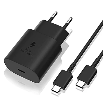 Afbeelding van Oplader 25W + kabel compatibel met Samsung S24/S23 FE/A25/A54/A34/A14/S23/S22/S22 PLUS/Zflip 6/Zfold 6/Zflip 5/Zfold 5/Z Flip 4/Z Fold 4/S21 FE/S21/S21 PLUS/S20 FE/S20/A53/A52 Snellader Laad