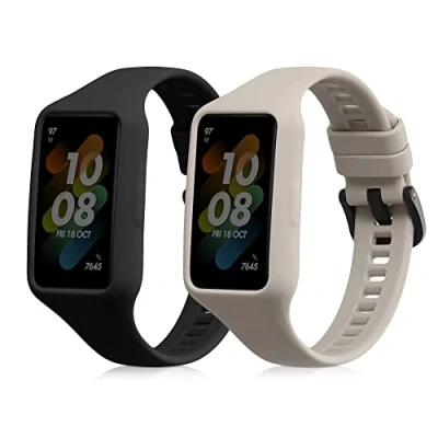 Afbeelding van kwmobile 2x horlogebandjes compatibel met Huawei Band 7 / 6 Honor bandje Activity tracker bandjes