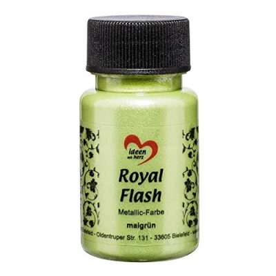 Afbeelding van Royal Flash, acrylverf, metallic, met fijnste glitterdeeltjes, 50 ml (meigroen)