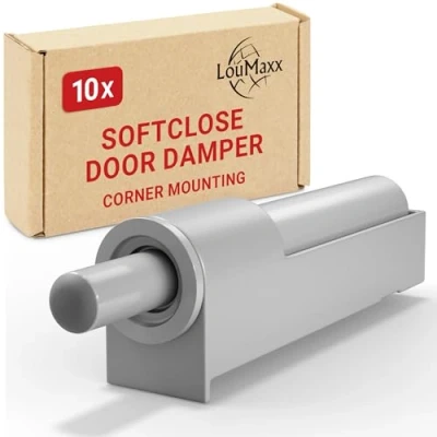 Afbeelding van LouMaxx softclose deurdempers, meubeldeurdempers, meubeldempers en dempers voor keukenkasten kastdeuren, achteraf te monteren, 10 stuks
