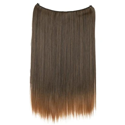 Afbeelding van CAISHA 50cm 1 Inslagverlenging Met Elastische Band Haarverlenging Haarstukje Glad Hittebestendig Bruin Mix E121