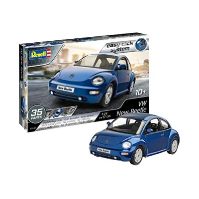 Afbeelding van 1:24 Revell 07643 Volkswagen VW New Beetle Easy Click System Plastic Modelbouwpakket