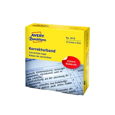 Afbeelding van Avery Correctietape Zweckform wit 21 1mmx15m permanent