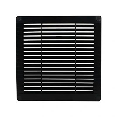 Afbeelding van VONLIS® Ventilatierooster, afvoerluchtrooster, lamellenrooster, kunststof, hoekig, 200 x mm, antraciet/grafiet