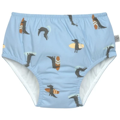 Afbeelding van Lässig SPF Zwemluier Crocodile sky blue, 07 12 maanden maat 74/80