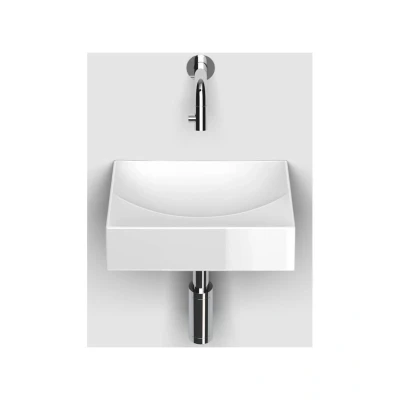Afbeelding van Clou Vale Fontein Zonder Kranenbank Met Geintergreerde Afvoer Glanzend Wit Keramiek 28 cm