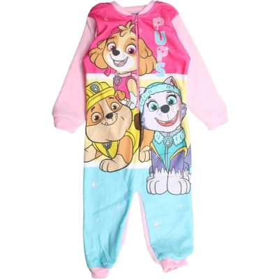 Afbeelding van Paw Patrol onesie/huispak pups roze fleece maat 116