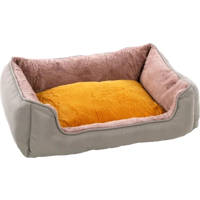 Afbeelding van Flamingo Oddi Hondenbed, rechthoekig, oker, 60 x 50 20 cm, afneembare hoes met ritssluiting, wasbaar, antislip bodem