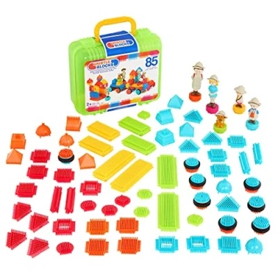 Afbeelding van Bristle Blocks 3073Z 85PC Case Safari Toy Bouwstenen, Diverse