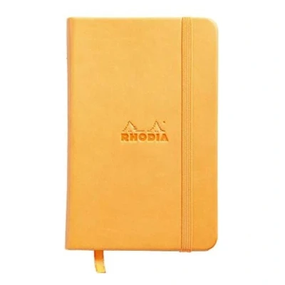 Afbeelding van Rhodia 118568C Web Notebook (ivoor, 90 g, DIN A6, 10,5 x 14,8 cm, gelinieerd, dot grid) 1 stuk, oranje