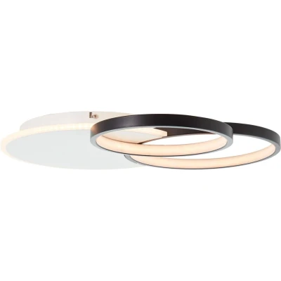 Afbeelding van Brilliant Leuchten Led plafondlamp Davinson Ø 55 cm, 4700 lm, warmwit licht, metaal, kunststof, wit/zwart (1 stuk)