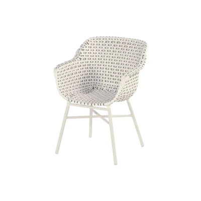 Afbeelding van Tuinstoel Hartman Delphine Dining Chair Royal White Moccacino Wicker