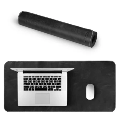 Afbeelding van Londo Leder Mousepad Extra Large (Echt Leder, Zwart)