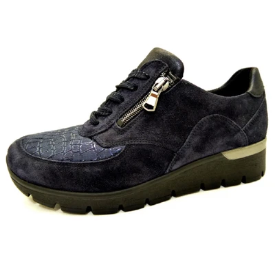 Afbeelding van Waldlaufer 626K02 K Ramona Lage sneakersDames sneakers Kleur: Blauw Maat: 37.5