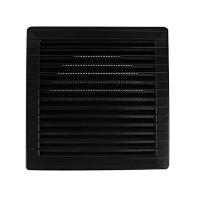 Afbeelding van MKK Ventilatierooster vierkant Ø 100 120 125 150 mm afvoerrooster lamellengrooster insectenbescherming kunststof 160 zwart