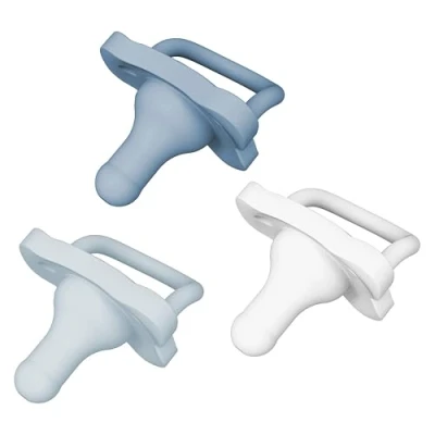 Afbeelding van Dr. Brown&#039;s HappyPaci 100% siliconen fopspeen 0 6m, BPA vrij, wit blauw lichtblauw 3 pack