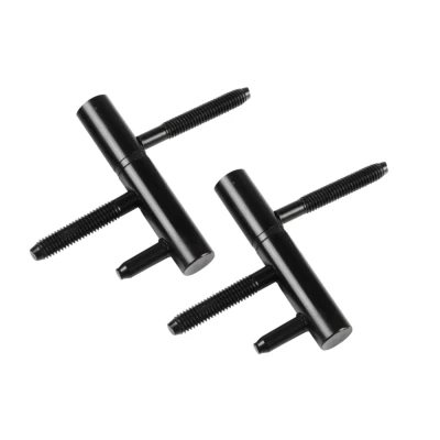 Afbeelding van Inboorpaumelle voor houten kozijnen zwart 75 x 14 mm (2 stuks)