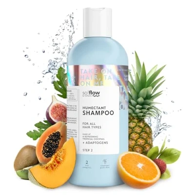 Afbeelding van So!Flow Multi Porositeit Haar Voedende Shampoo Verrijkt met Aloë &amp; Ganoderma Lucidum voor Diepe Hydratatie en Gezonde, Gebalanceerde Hoofdhuid Geschikt Alle Haartypes, Ongeacht