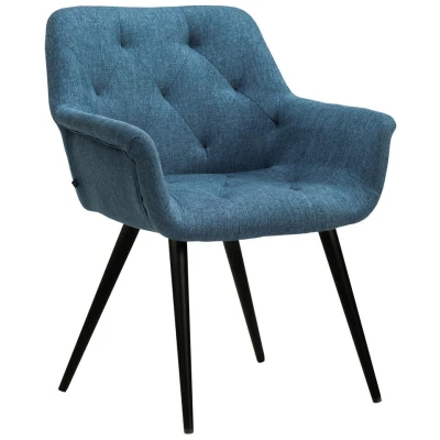 Afbeelding van CLP Eetkamerstoel Langford Stof Blauw