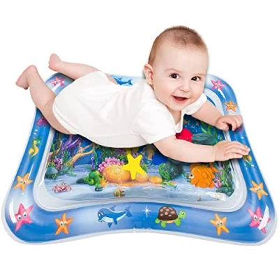 Afbeelding van Retoo opblaasbare en sensorische watermat voor baby&#039;s 66 x 50 cm, waterspeelmat 3,6 maanden, perfect de vroege ontwikkeling, het spelenderwijs stimuleren van ontwikkeling