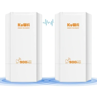 Afbeelding van Outdoor Wireless WiFi Bridge KuWFi 900Mbps Point to Gigabit DualBand Access Repeater Radio Relay CPE ondersteunt 2KM Transmissie Afstand Oplossing voor PTP/PTMP