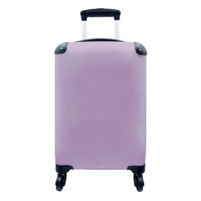 Afbeelding van koffer Paars Effen kleur Trolley Handbagage 35x55 cm op wieltjes Reiskoffer