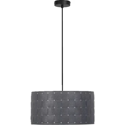 Afbeelding van LEDVANCE gray Decor felt Weaving and metal pendant luminaire, E27, 380 mm diameter, warm lighting effects due to woven lampshade, sustainable replaceable light source, simple installation