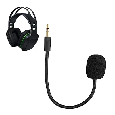 Afbeelding van kwmobile microfoon voor gaming headset Compatibel met Razer Electra V2 / V1 In zwart