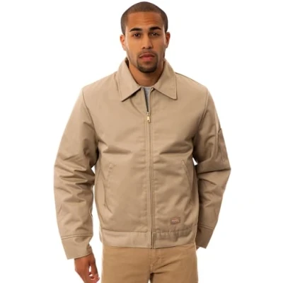 Afbeelding van Dickies Geïsoleerde Eisenhower jas met rits aan de voorkant, Kaki, S, S