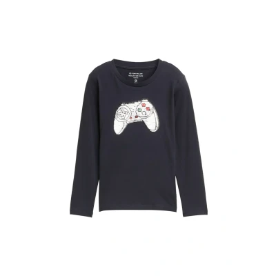 Afbeelding van TOM Tailor Langarmshirt Longsleeve voor kinderen, Maat: 128/134, Coal grey