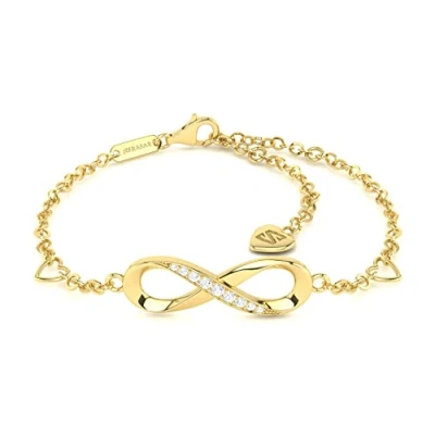Afbeelding van SERASAR Zilveren Damesarmband [Infinity] met Oneindigheidssymbool Goud 18 Karaats Gouden Sieraden