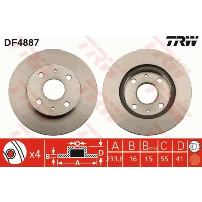 Afbeelding van Trw Remschijf DF4887