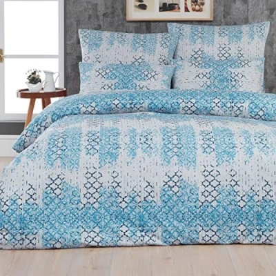Afbeelding van Mixibaby Beddengoed, bedgarnituur, dekbedovertrek, katoen, 135x200, 155x220, 200x200, 200x220, modern, afmetingen: 155 x 220 cm, design beddengoed: Erika D21