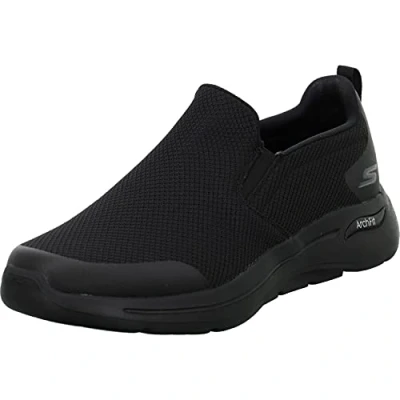 Afbeelding van Skechers Go Walk Arch Fit Togpath heren Sneaker Sneaker, Black Textile Synthetic Trim , 41 EU