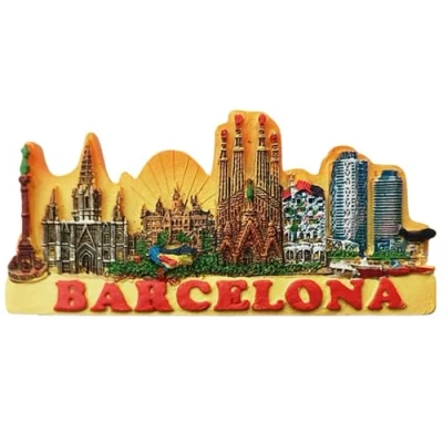 Afbeelding van Barcelona Spanje souvenir 3D koelkast magneet geschenk, Home&amp; keuken decoratie magnetische sticker polyresin