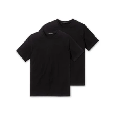 Afbeelding van Schiesser Heren T shirt onderhemd (2 stuks), zwart (000), XL