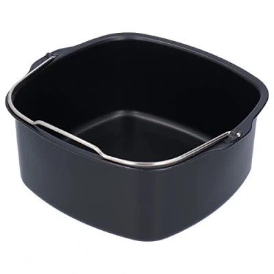 Afbeelding van Air Fryer Bakpan, 18 cm Vierkante Cake Pan Accessoires Non Stick Backing Vat met Handvat Brood Mand Bakken Tin voor Oven Snelkookpan