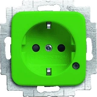 Afbeelding van Abb busch jaeger wandcontactdoos ra centraalplaat bedrijfsled inbouw r groen 2cka002013a5466