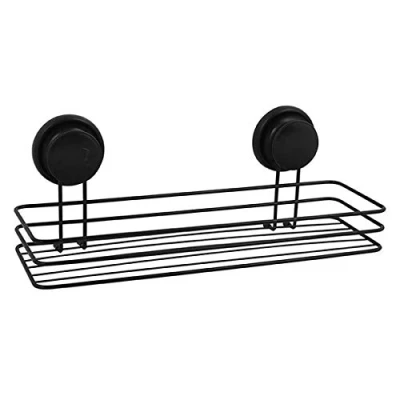 Afbeelding van MSV doucherek zwart 35 x 14 cm 10 kg metaal Douche en badrekjes